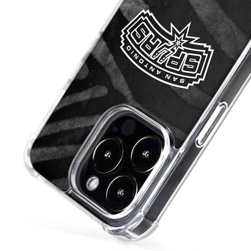 NBA San Antonio Spurs Black Animal Print iPhone 16 Pro MagSafe Case